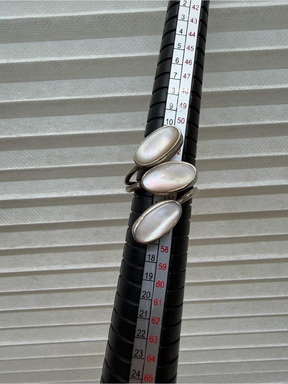 Vintage Mother of Pearl Sterling Silver Ring